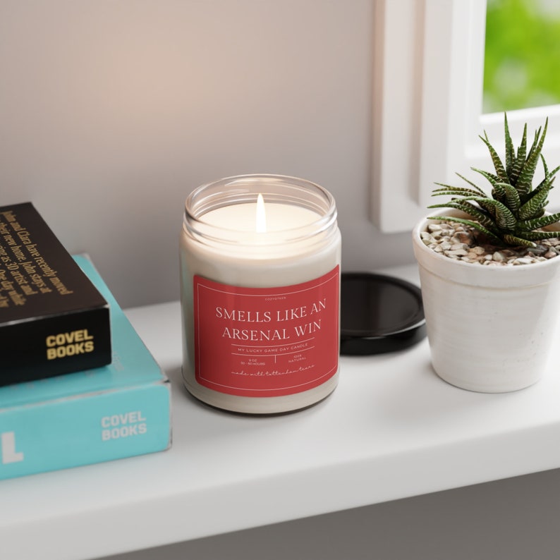 Smells Like a Win Candle, Arsenal Gift, Premier League, Arsenal Gunners, Scented Candle, Soccer Gift, Champions League, Game Day Candle image 4
