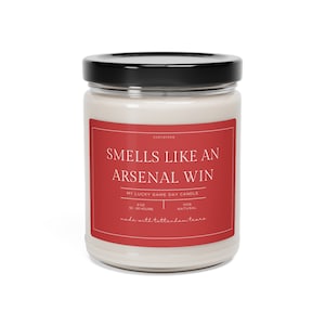 Smells Like a Win Candle, Arsenal Gift, Premier League, Arsenal Gunners, Scented Candle, Soccer Gift, Champions League, Game Day Candle image 2