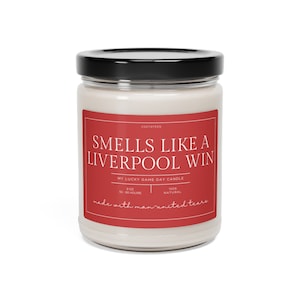 Smells Like a Win Candle, Premier League, Liverpool FC, Scented Candle, Soccer Gift, Champions League, Game Day Candle, Gift for Him