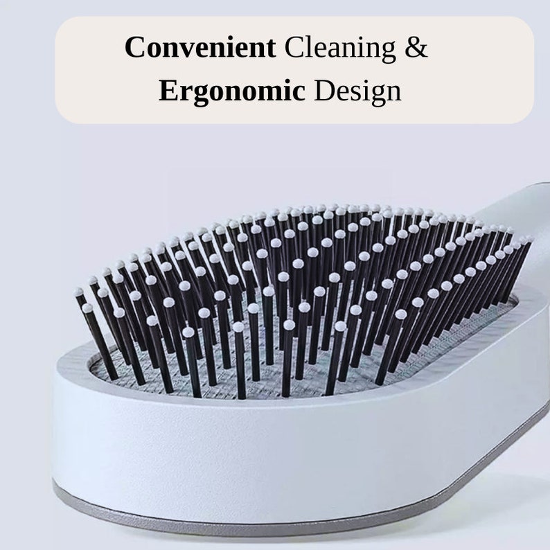 Self Cleaning Hair Brush For Women, hair brush, scalp brush, hair straightening brush, detangling brush, wet hair brush, hair massage image 7