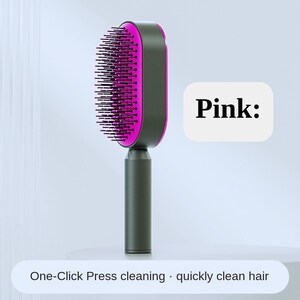 Self Cleaning Hair Brush For Women, hair brush, scalp brush, hair straightening brush, detangling brush, wet hair brush, hair massage image 8