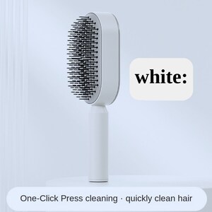 Self Cleaning Hair Brush For Women, hair brush, scalp brush, hair straightening brush, detangling brush, wet hair brush, hair massage image 9