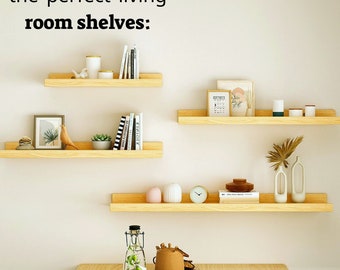 Living Room Hanging Wall Shelf, hanging shelves, wood shelves, small wall shelf, floating wall shelf, corner shelf, wall mounted shelf