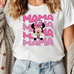 Mama T-shirt, Minnie Mouse T Shirt, Mama Mouse Shirt, Disney Trip Shirt, Disney Mama Mouse Shirt, Mother's Day Gift, Retro Disney Shirt
