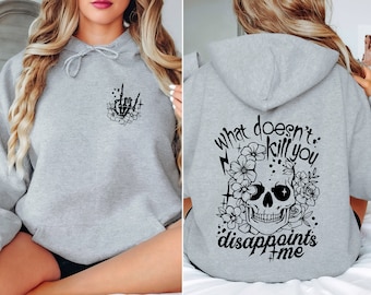 Sarcastic Skeleton Hoodie: Gothic Humor Gift for Mom