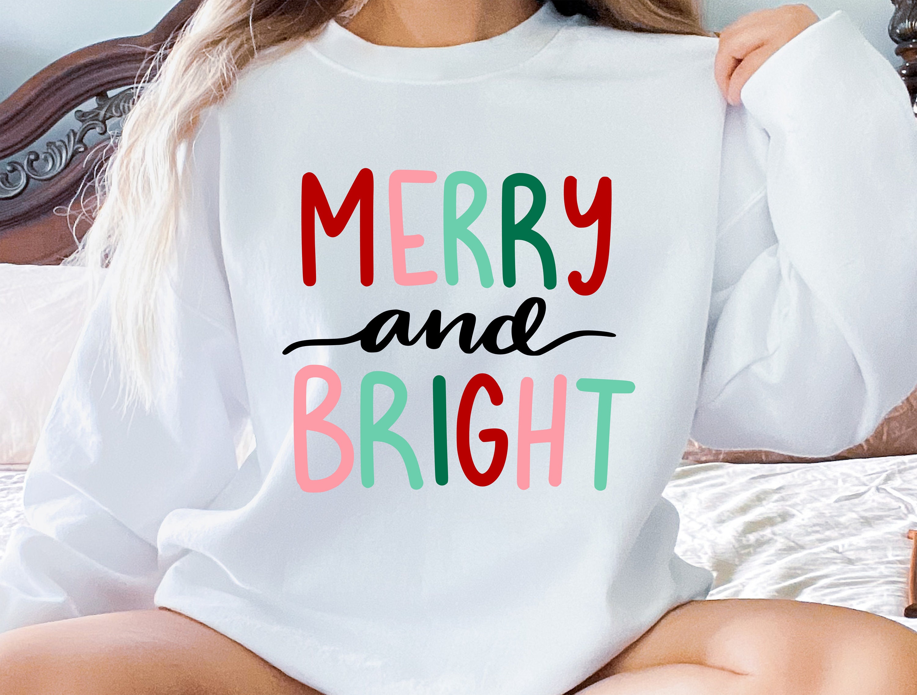 Merry & Bright Sweatshirt Red main image 1