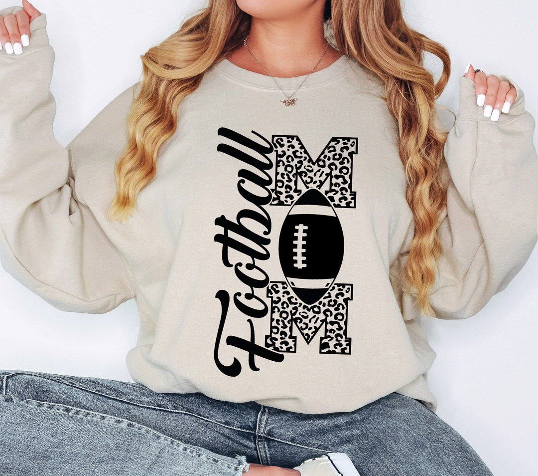 Football Mom Sweatshirt Cute Football Mom Sweatshirt Game Etsy