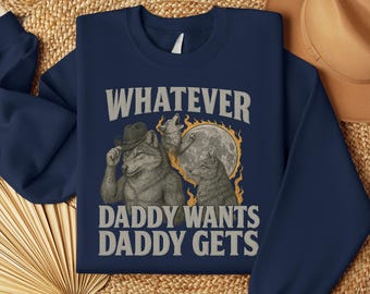 Werewolf Meme Sweatshirt: Funny Cringe Humor Gift
