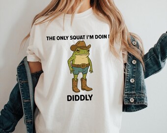 Funny Cowboy Frog T-Shirt: Western Humor Gym Shirt