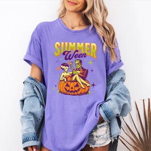 Summerween Comfort Colors Shirt: Bride of Frankenstein Horror Tee