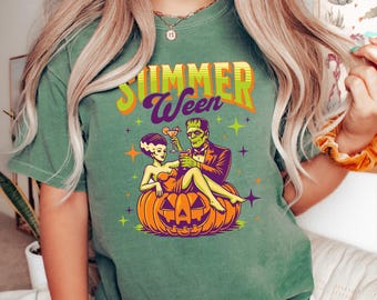 Summerween Comfort Colors Shirt: Bride of Frankenstein Horror Tee