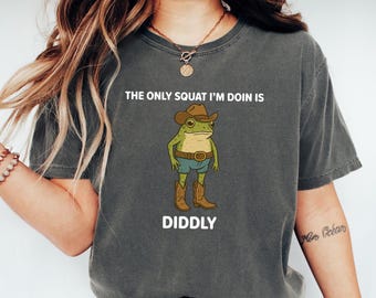 Funny Cowboy Frog Comfort Colors Tee: Western Humor T-shirt
