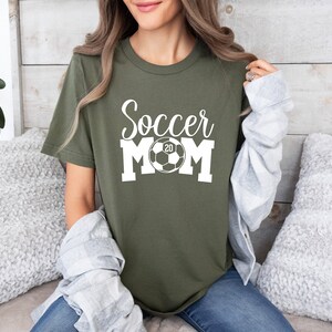 Personalized Soccer Mom T-Shirt, Custom Soccer T Shirt, Soccer Mom Life Shirt, Game Day Shirt, Gift For Soccer Mom, Sports Mom Shirt