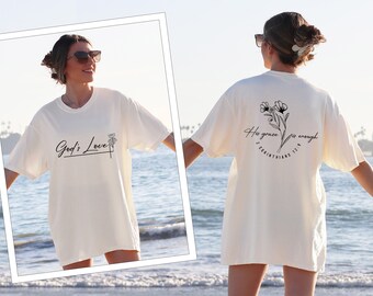 Comfort Colors Christian T-Shirt: His Grace Is Enough, Bible Verse