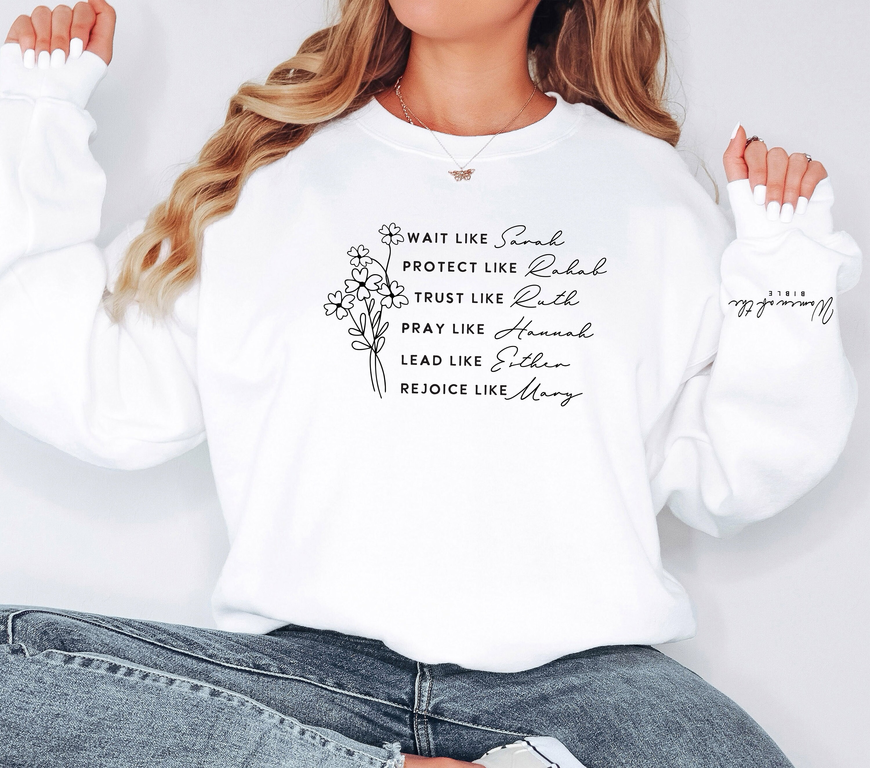 Women Of The Bible Sweatshirt, Christian Sweatshirt, Bible Verse Sweatshirt, Patience Sarah Sweatshirt, Religious Quotes Sweatshirt