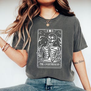 Comfort Colors Overthinker Tarot T-Shirt: Skull Card
