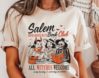 Witchy Book Club Shirt: Spooky Halloween Reader Tee