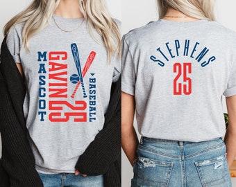 Customizable Baseball Team Shirt: Personalized Name & Number Tee