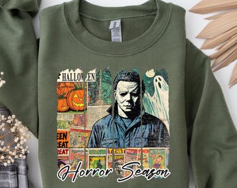 Horror Season Sweatshirt: Retro Halloween Scary Movie Crewneck