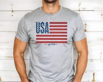 USA Flag T-Shirt: Patriotic 4th of July Shirt