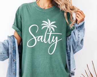 Comfort Colors Salty T-Shirt: Trendy Preppy Beach Tee
