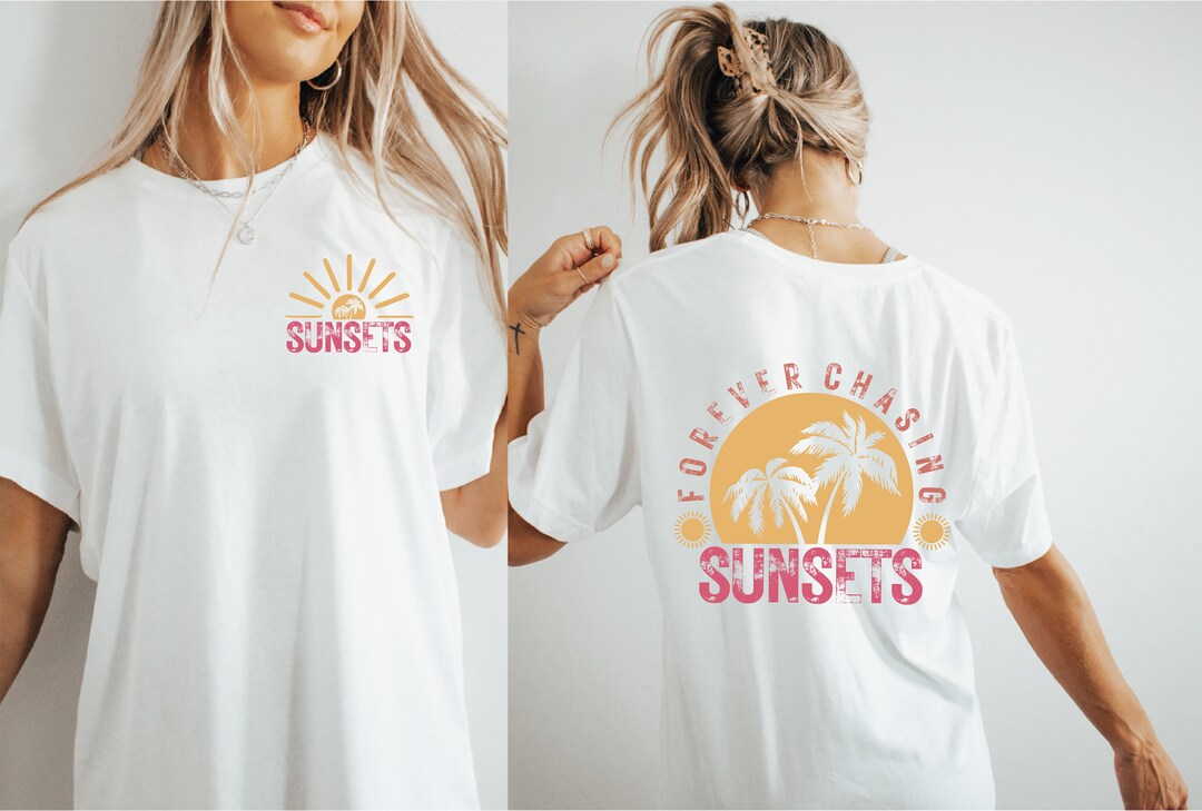 Sunset Riot Shirt Retro Sunset T-shirt: Forever Chasing Sunsets, Beach Vacation Shirt - Etsy
