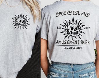 Spooky Island Disco Skull Shirt: 90s Nostalgia Halloween Tee