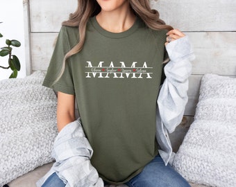 Personalized Mama T-Shirt, Custom Kids Names, Mother's Day Gift