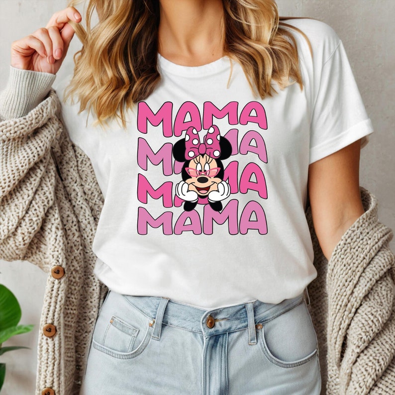Mama T-shirt, Minnie Mouse T Shirt, Mama Mouse Shirt, Disney Trip Shirt, Disney Mama Mouse Shirt, Mother's Day Gift, Retro Disney Shirt