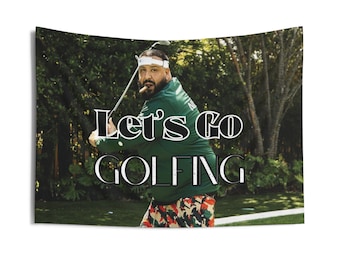 DJ Khaled Wall Flag For College Funny Flag Dorm Flag Let's Go Golfing
