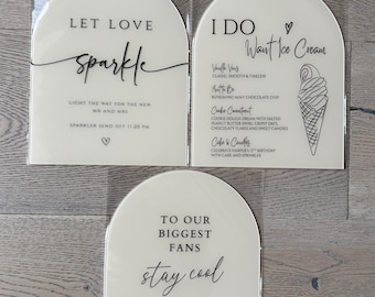 Custom Printed Acrylic Sign - 5x7 or 8x10 Arch