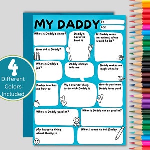 Fill In the Blank Daddy personalisierte Andenken Grußkarte druckbares Bündel | Glückliche Vatertagskarte | Papa Geburtstagskarte Digitaler Download