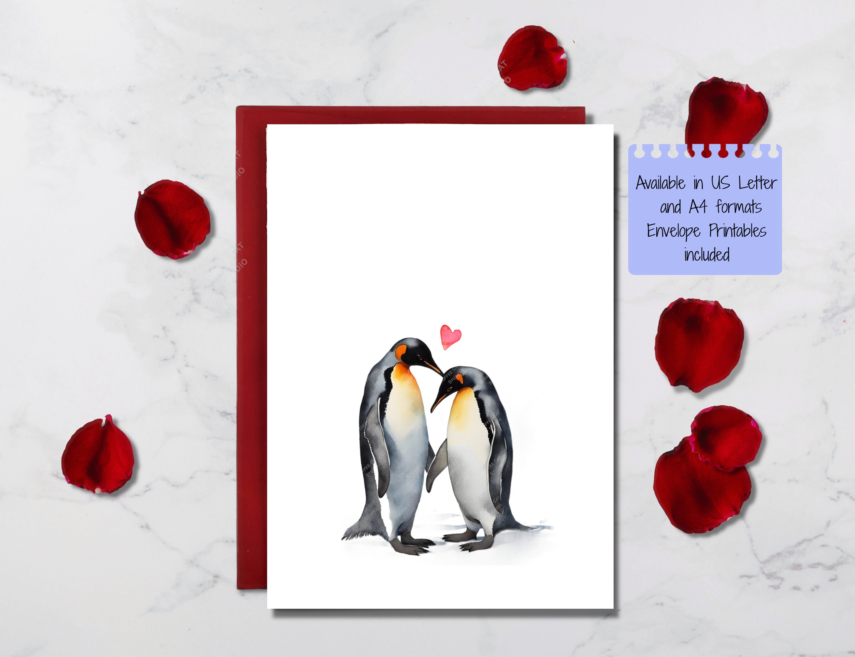 Biglietto D'auguri Di Nozze Papyrus Con Pinguini - Mr. & Mr., Busta E Sigillo Oro Inclusi, 17.8x12.7 Cm - 2