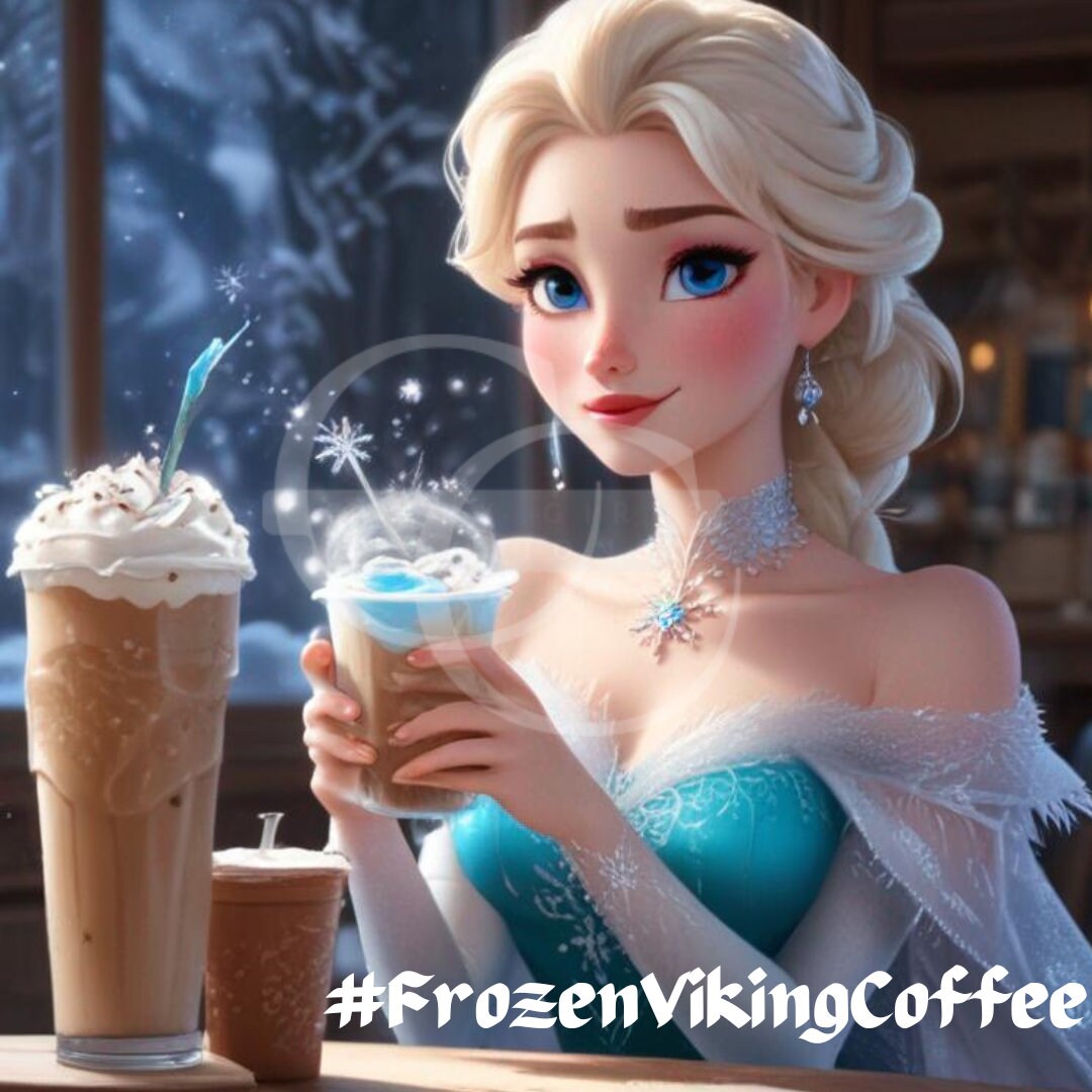 Elsa Frozen Viking Coffee Epcot Digital Download Jpg Etsy
