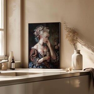 Lustige Rokoko Frau Portrait Print: Witzige Badezimmer Kunst (Digitaler Download) Bild 5