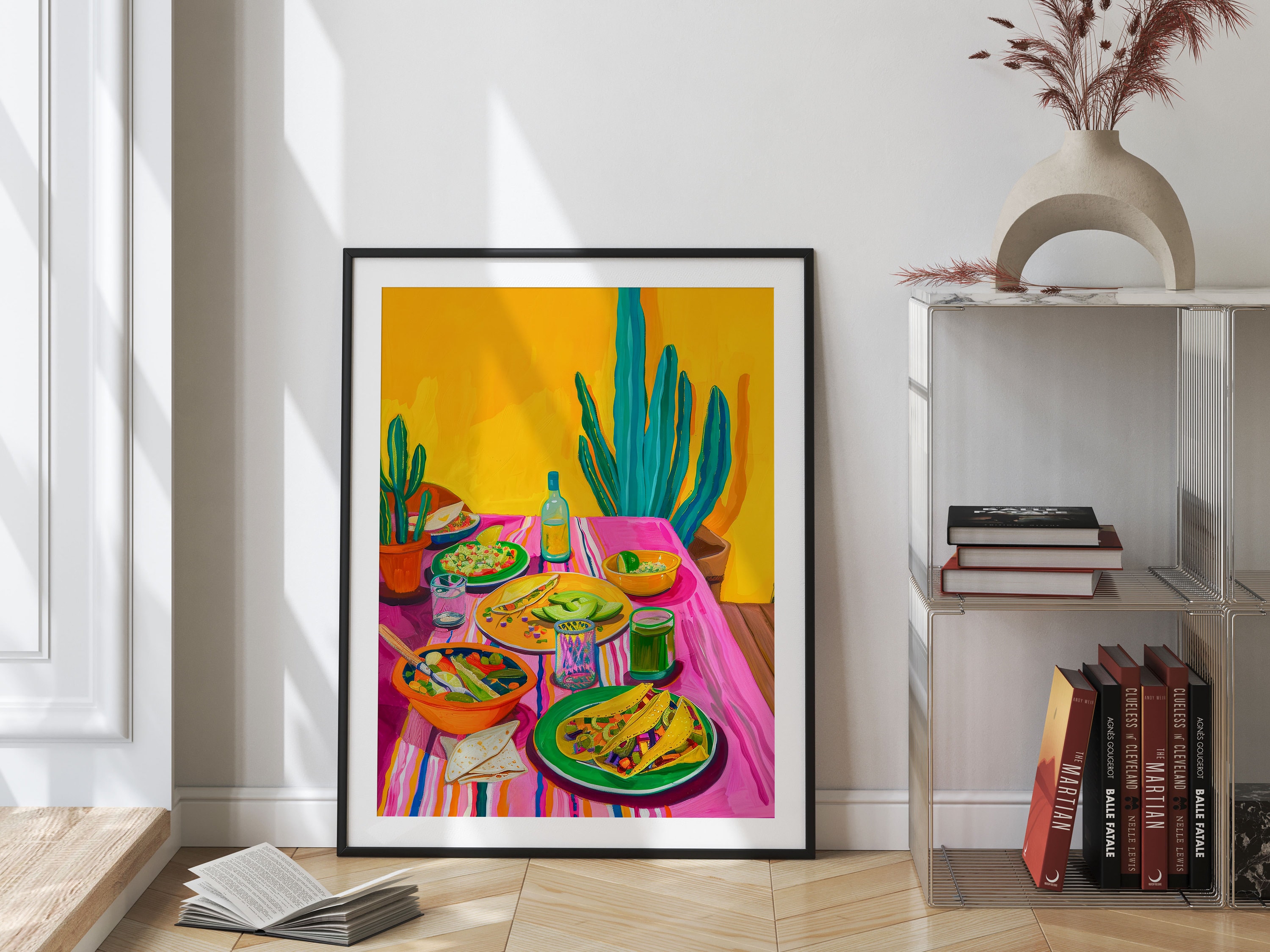 Mexican Fiesta With Tacos and Tequila Print, Kitchen and Dining Room ...