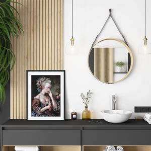 Lustige Rokoko Frau Portrait Print: Witzige Badezimmer Kunst (Digitaler Download) Bild 6
