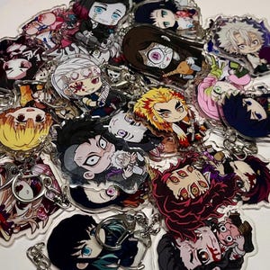 Anime-Inspired Acrylic Keychains – Perfect for Demon Slayer Fans
