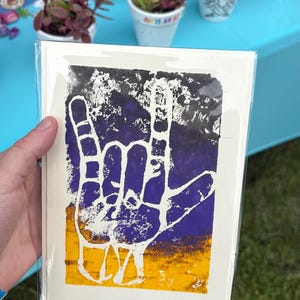 Pride Linocut Greeting Card Set or 1 Card, LGBTQ+ Greeting Card