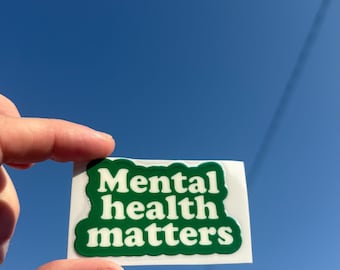 Adesivo "La salute mentale è importante", adesivo di supporto per la sensibilizzazione sul suicidio
