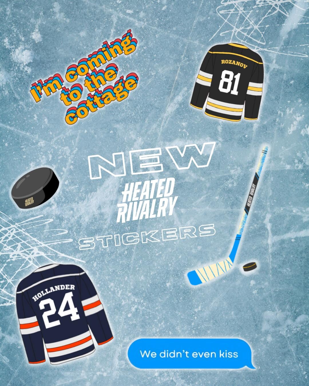 Heated Rivalry Inspired UV Stickers, Shane Hollander, Ilya Rozanov ...
