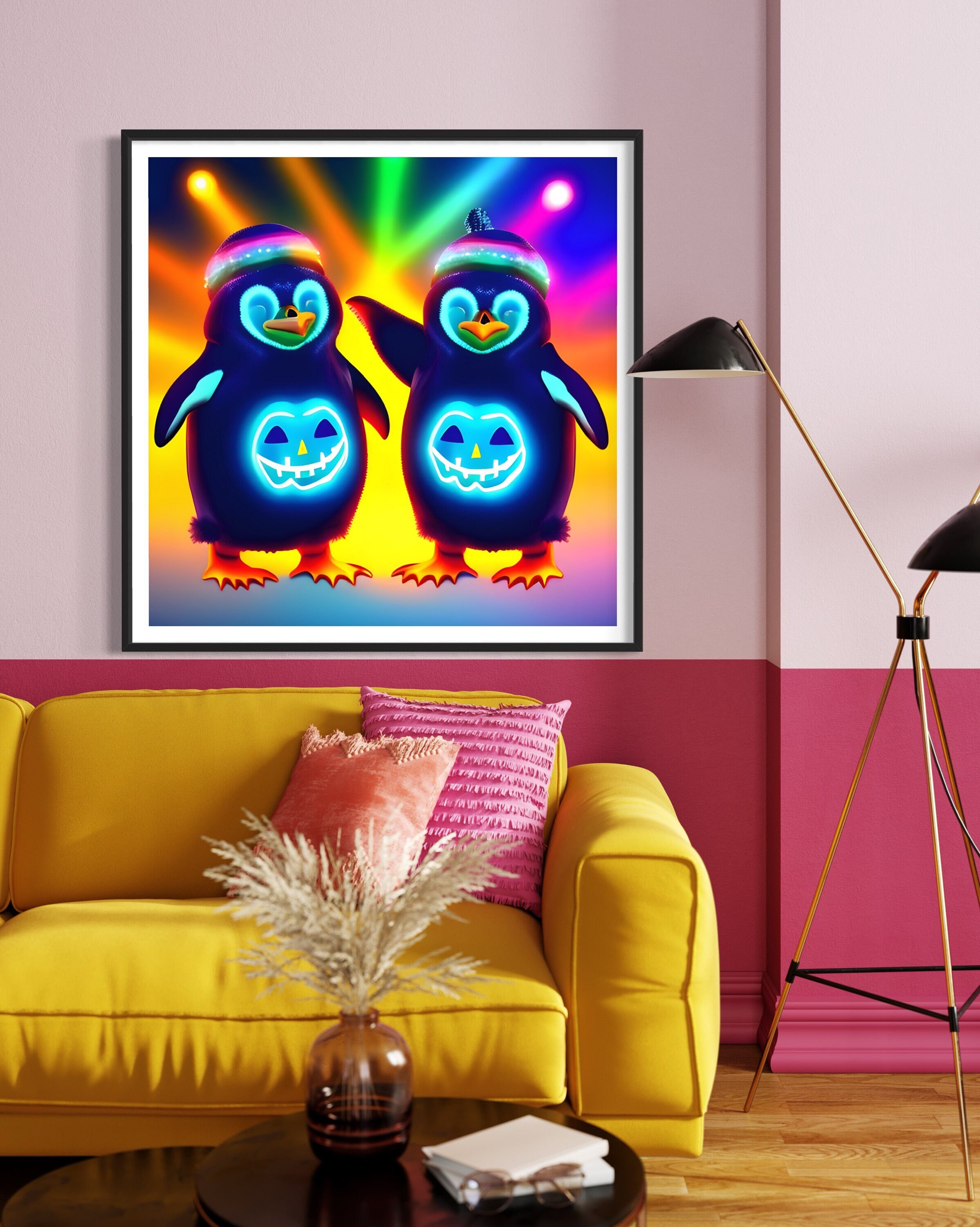 Penguin Pebble Zoo Nursery Decor: Couple Artwork Nursery - Etsy