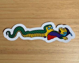 Simpsons Treehouse of Horror Montymort and Slithers Strong Vinyl Sticker