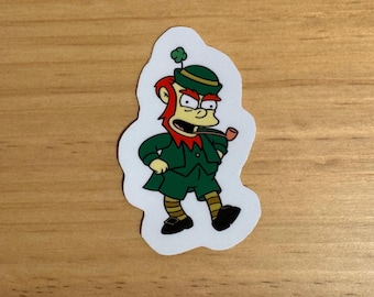 Simpsons Treehouse of Horror Leprechaun Strong Vinyl Sticker