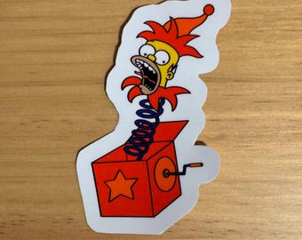 Simpsons Treehouse of Horror Homer Jack-in-the-Box Strong Vinyl Sticker