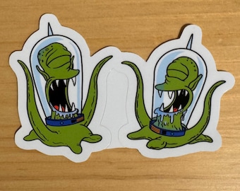 Simpsons Treehouse of Horror Kodos and Kang Strong Vinyl Sticker
