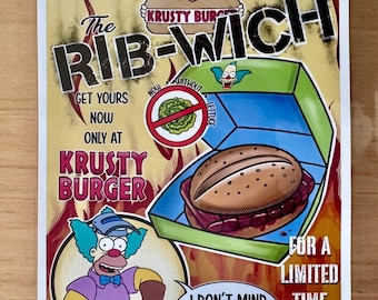 Flyer Simpsons The Ribwich Impression artistique
