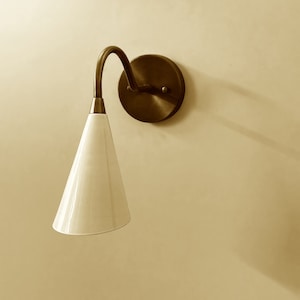 Handcrafted Modern Style Mid Century Raw Brass Wall Lamp Light : Illuminate Your Space with Brass Wall Sconces