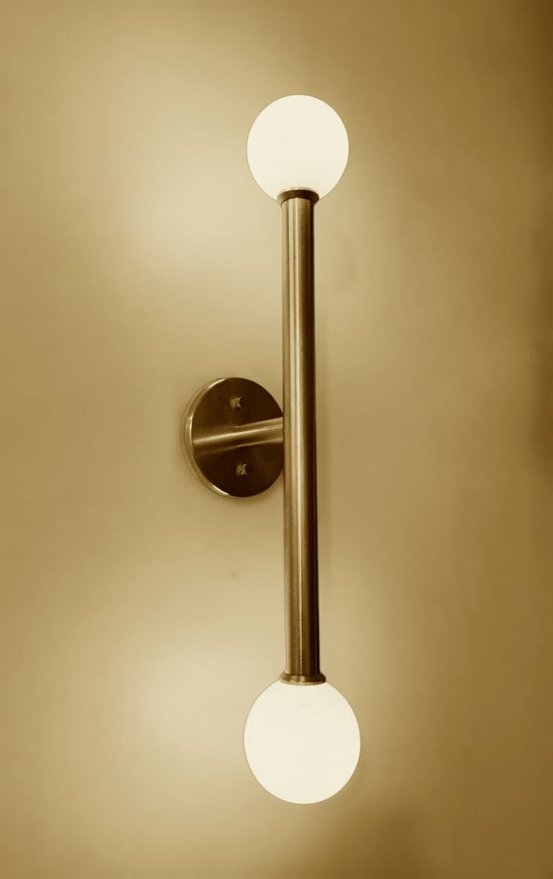 Handmade Brass Vanity Light: Modern Globe Wall Sconce