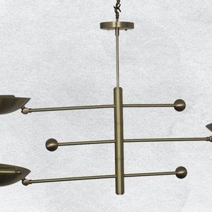 3 Pendant Light | Mid Century Modern Antique Brass Sputnik Chandelier Light | Brass Modern Ceiling | Custom Ceiling Light Fixture